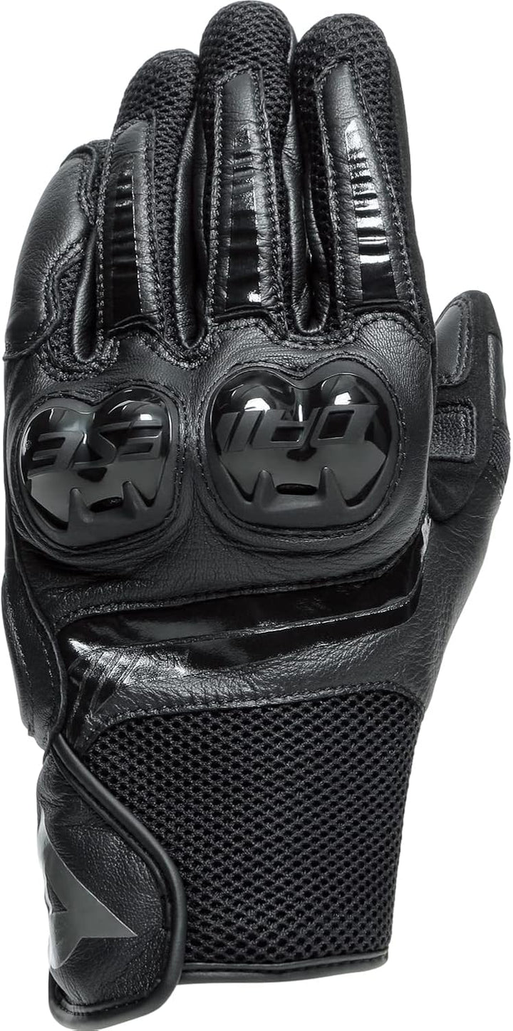 Dainese Unisex 1815934_631_l Motorradhandschuhe Leder mit Protektoren, Schwarz/Schwarz, L EU L Schwa