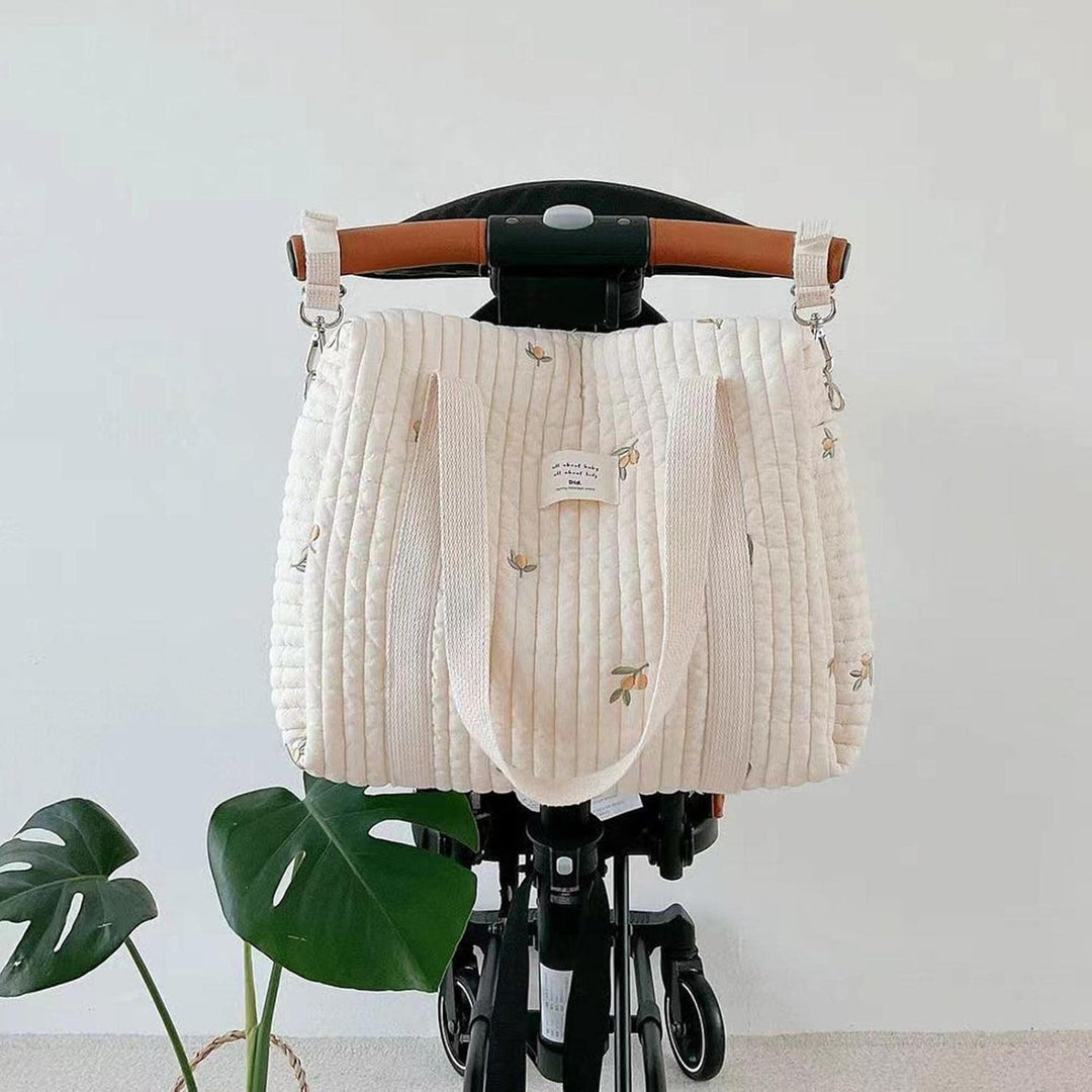 Stickerei Wickeltasche - Stilvolle, Langlebige Baumwoll-Tasche Mit Grosser Kapazität für Baby, Tragb