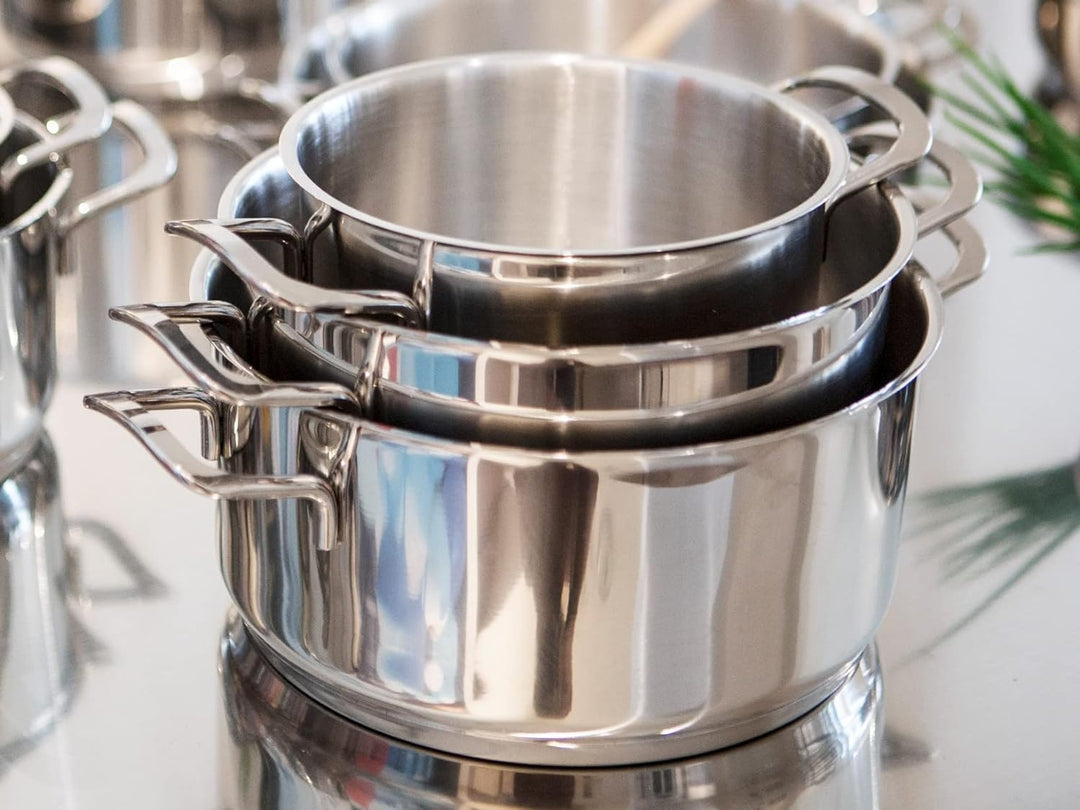 H&h casseruola inox elodie fondo a induzione 2 manici cm16