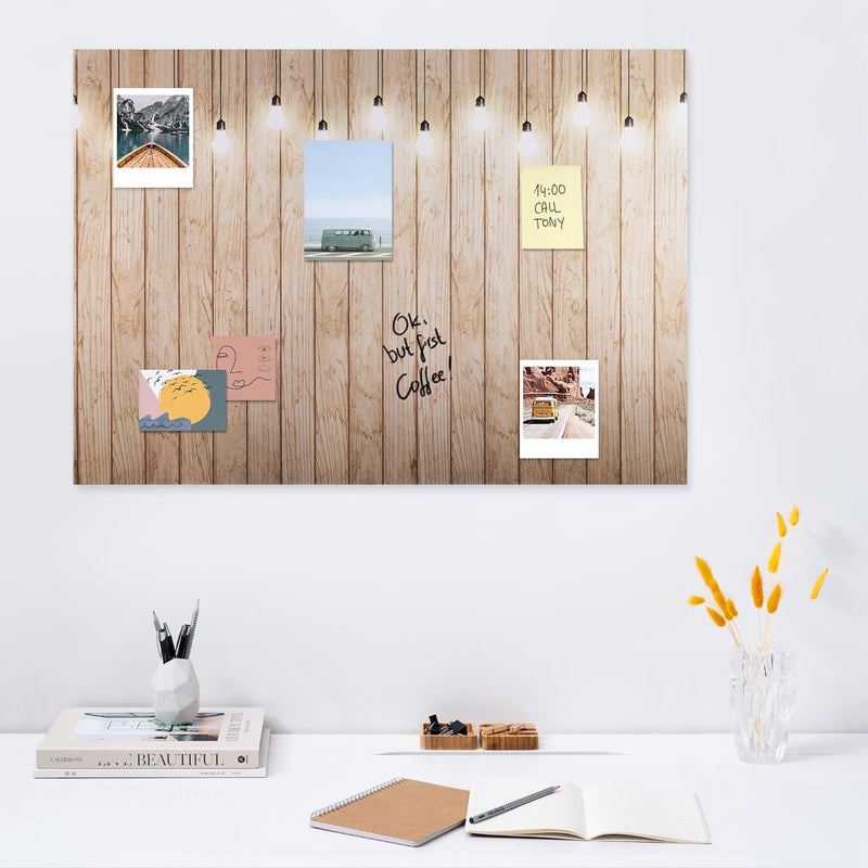 Navaris Magnettafel Magnetpinnwand Memoboard zum Beschriften - 70x50 cm Notiztafel div. Designs - Ta