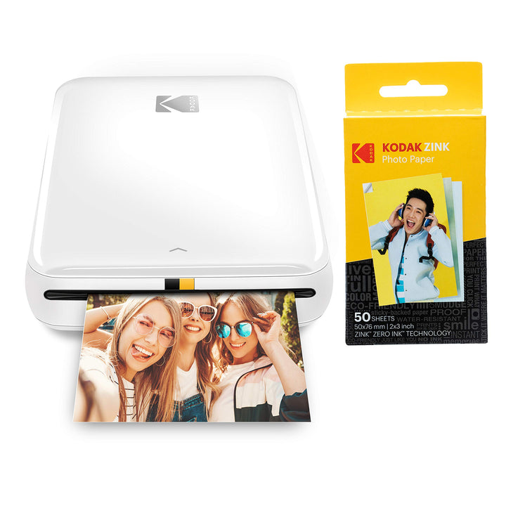 KODAK Step Drucker Drahtloser mobiler Fotodrucker + Kodak Zink Photo Paper, 50 x 76 mm, Sofortbildfi