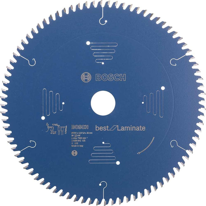 Bosch Professional 2608642135 Kreissägeblatt Best for Laminate 254 x 30 x 2.5/1.8 mm Z84TR-F, 254 x