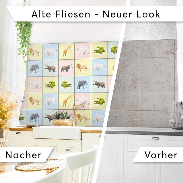 Fliesen Mosaik Klebefliesen - CREATISTO Fliesensticker I Klebefolie Fliesen Sticker Aufkleber Badfli