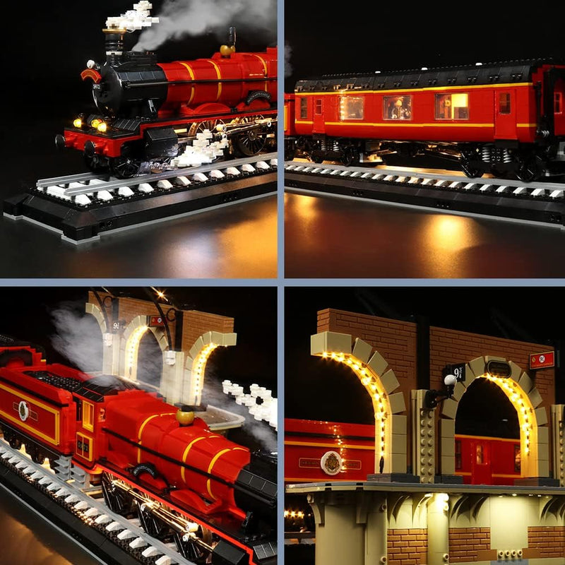 Led Licht Set für Lego Hogwarts Express, Fernbedienung Dekorationsbeleuchtungsset für Lego 76405 Hog