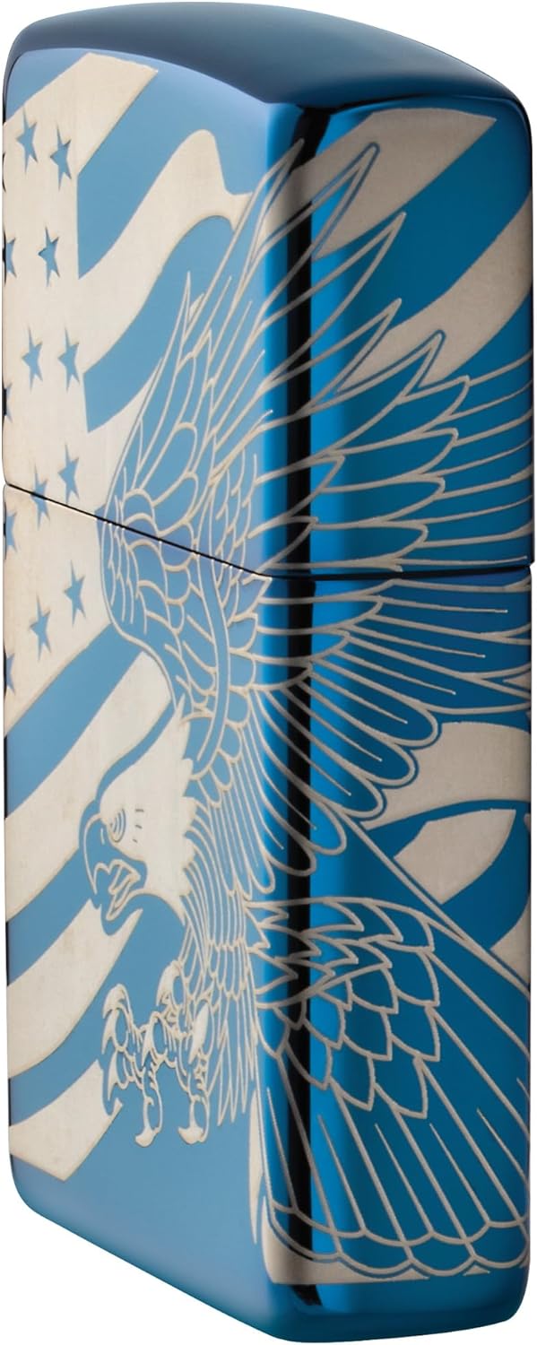 Zippo Adlerfeuerzeuge High Polish Blue, High Polish Blue