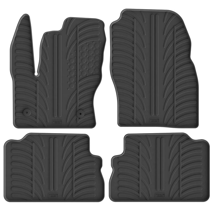 Gledring Satz Gummimatten kompatibel mit Ford Kuga 2016-2019 (T Profil 4-teilig + Montage-clips)