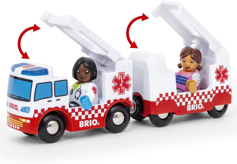 BRIO World – 36035 Rettungswagen | Zugset-Zubehör für Kinder ab 3 Jahren