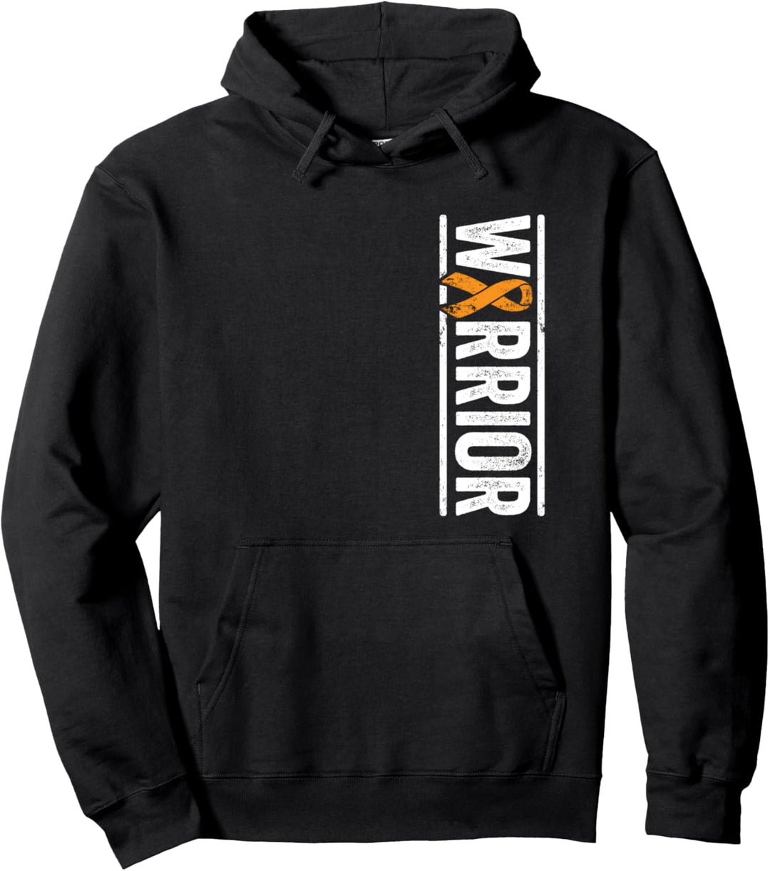 Multiple Sclerose Warrior - Vertical MS Awareness Ribbon Pullover Hoodie