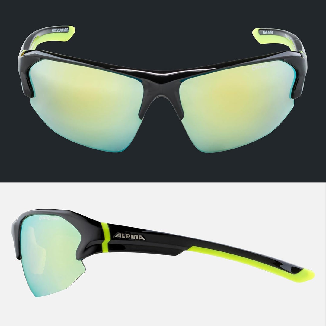 ALPINA LYRON HR - Verspiegelte und Bruchsichere Sport- & Fahrradbrille Mit 100% UV-Schutz Für Erwach