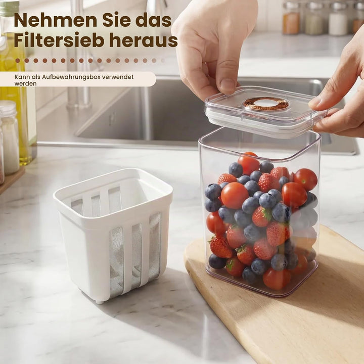 Joghurt Sieb Set 1100ML Griechischer Joghurt Käsesieb mit Edelstahl Feine Filtersiebe &amp; Zeitanzeige
