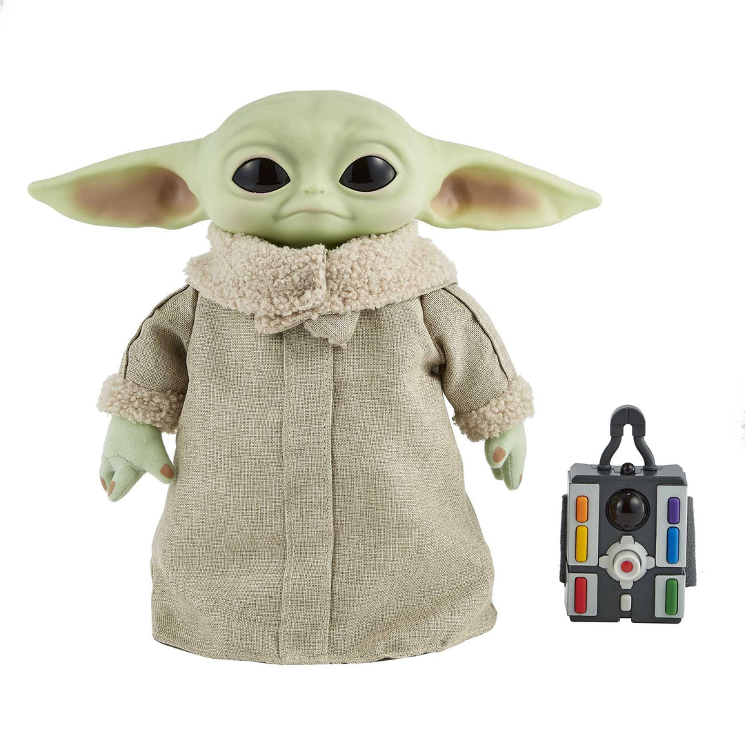 Mattel Disney Star Wars Spielzeug, The Child Plüschfigur, aus 'The Mandalorian', interagierend, mit