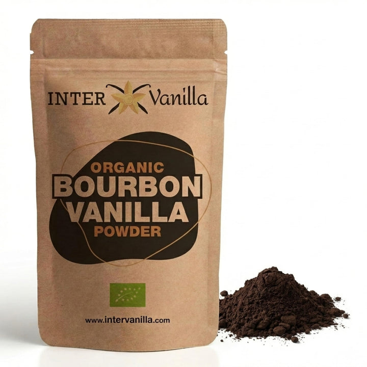 InterVanilla BIO Bourbon Vanillepulver, 50g Bourbon Vanille Pulver gemahlen. Vanilla Powder aus Mada