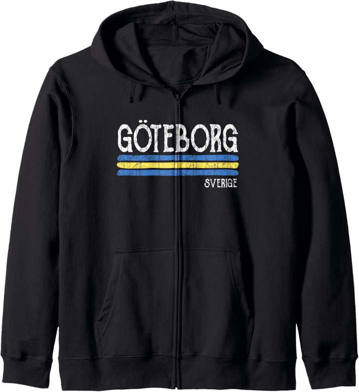 Vintage Göteborg Schweden Schwedisch Kapuzenjacke