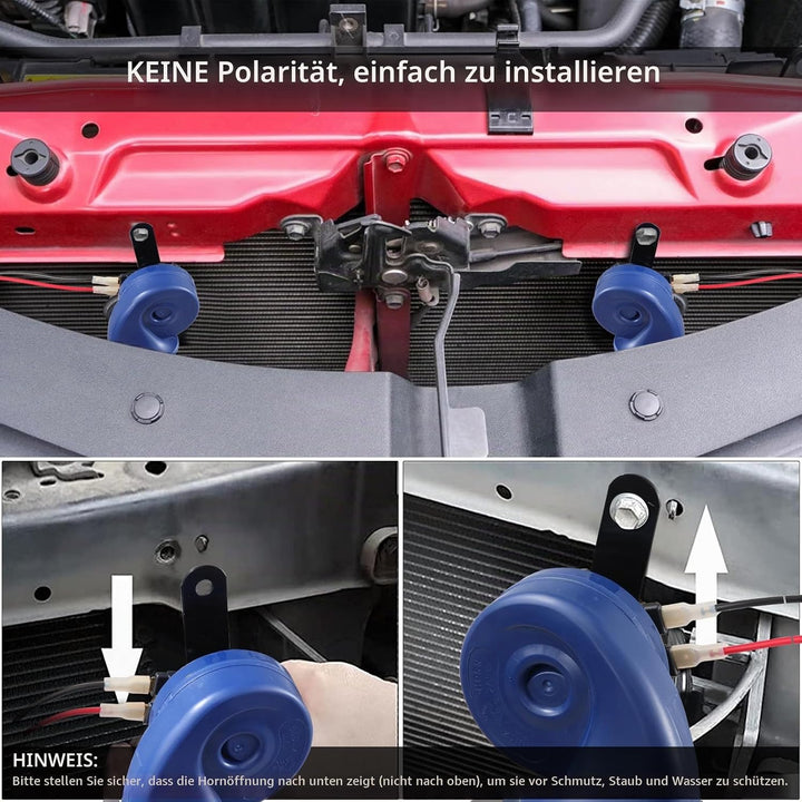 Rupse Hupe Autohupe Laut 120dB Horn Signalhorn für 12v Pkw Lkw Wohnmobile Motorräder Schiffe E-Bikes