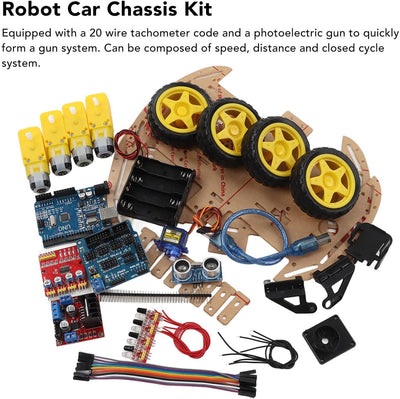 Marhynchus DIY Smart Robot Car Chassis Kit, Tracking Motor Robot Smart Car Platform 4WD für Teens DI