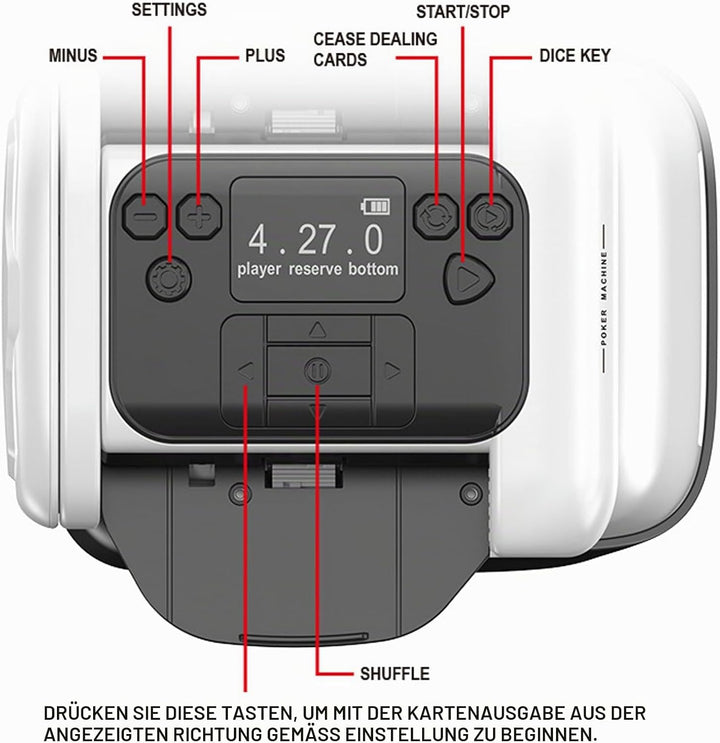 Automatischer Kartenmischer, Kartenmischmaschine Elektrische um 360 Grad Drehen Lässt für 1-8 Spiele