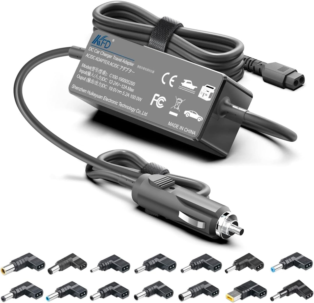 KFD 100W Universal KFZ Netzteil für Asus Acer Lenovo HP Dell Toshiba Thinkpad Compaq Samsung Sony Hu