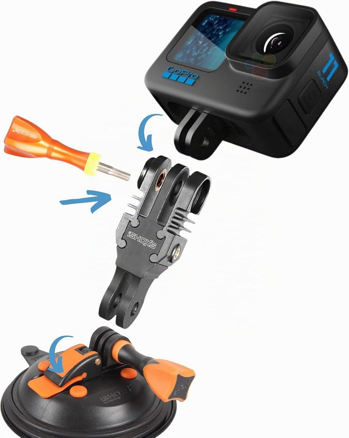 2C ProFork Xtension S | Verlängerungsarm Halterung für GoPro Hero 13 12 11 10 DJI Osmo Insta360 Akas