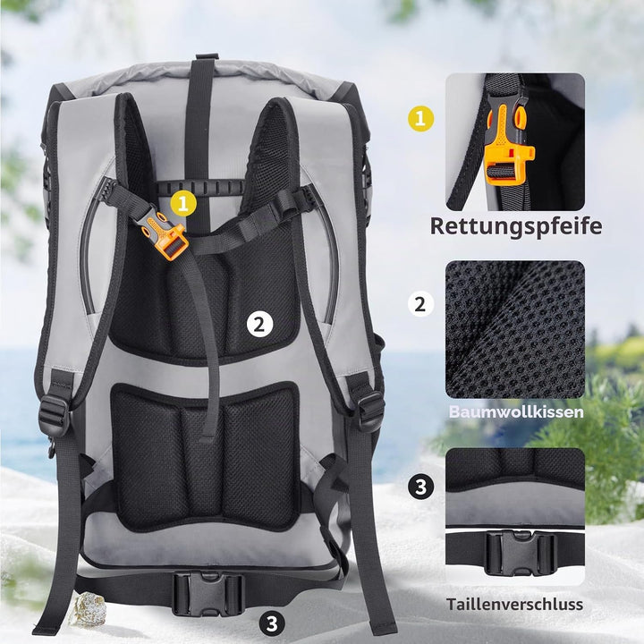 Dry Bag Wasserfeste Tasche BootszubehöR Strand Gadget 30L/40L Wasserfester Rucksack Waterproof Bag R