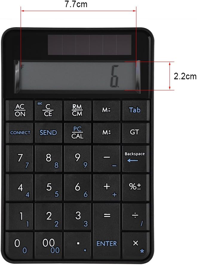 VBESTLIFE 2.4G USB Wireless 2 In 1 29 Tasten numerische Tastatur,Tastatur &amp; Taschenrechner mit LCD D