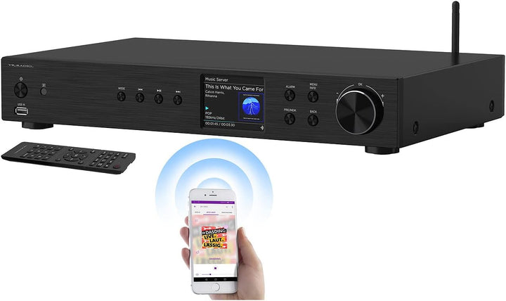 VR-Radio WLAN Radio: Digitaler WLAN-HiFi-Tuner, Internetradio, DAB+, Bluetooth, schwarz (Receiver DA