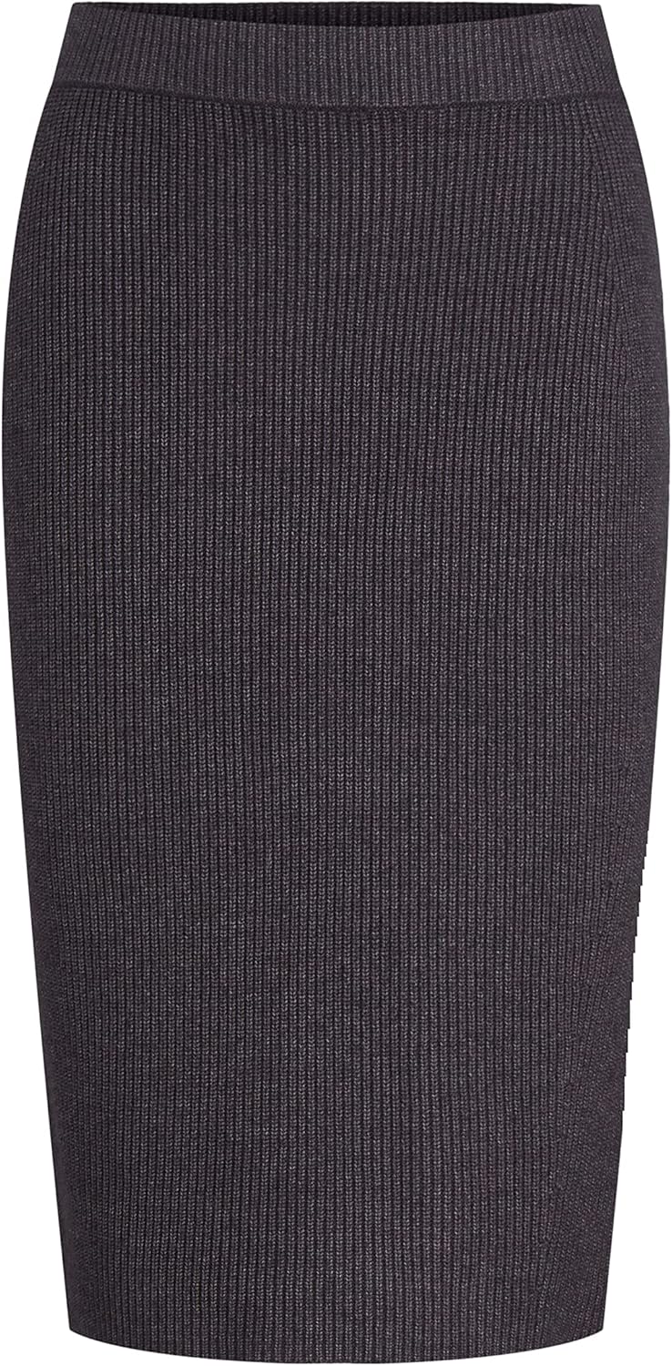 TOM TAILOR Damen Rock in Rippstruktur 36 30281 - Evident Anthracite Melange, 36 30281 - Evident Anth