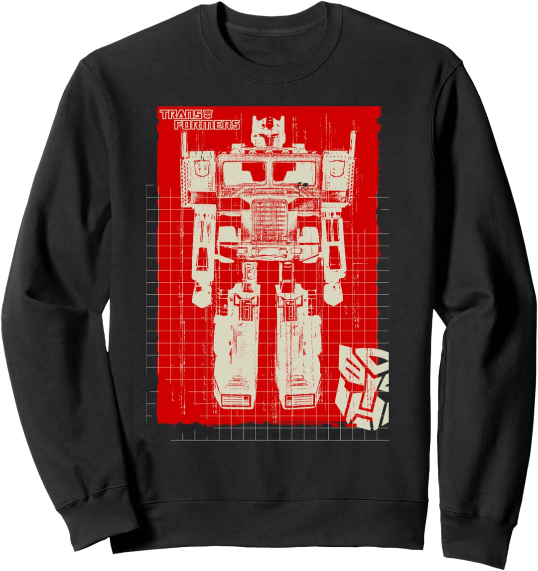 Transformers Optimus Prime Spielzeug-Blaupause Sweatshirt
