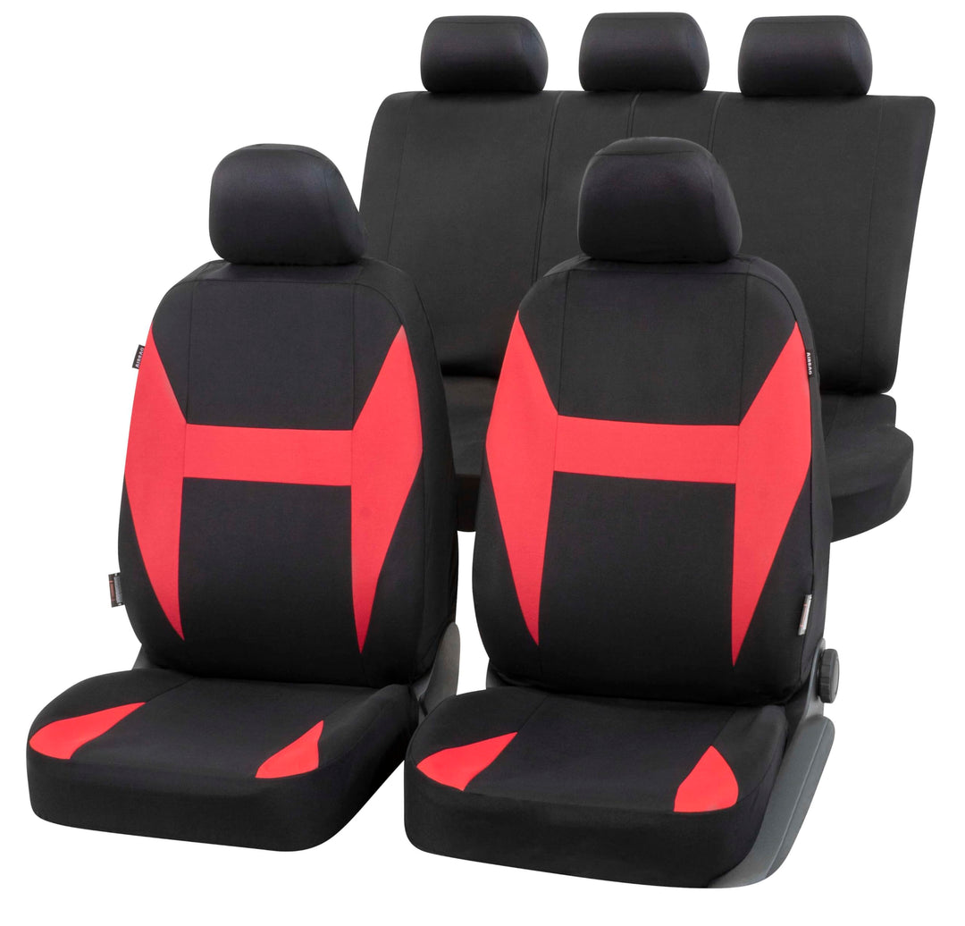 Walser Auto-Sitzbezug Caledon Komplettset, Universal PKW-Sitzbezüge 4-teilig, Auto-Schonbezüge, 2 Vo