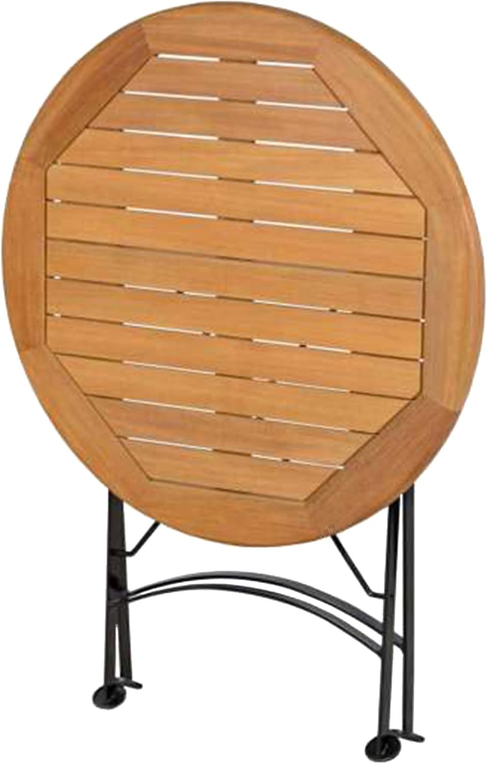 Kai Wiechmann Teak Klapptisch rund 70 cm wetterfest Premium für Balkon Terrasse Garten, 70 cm
