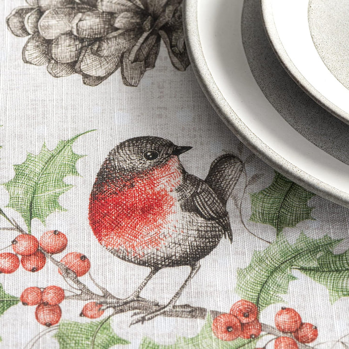 Maison d' Hermine Christmas Dew 100% Baumwolle Tischdecke für Küche | Abendessen | Tischplatte | Dek