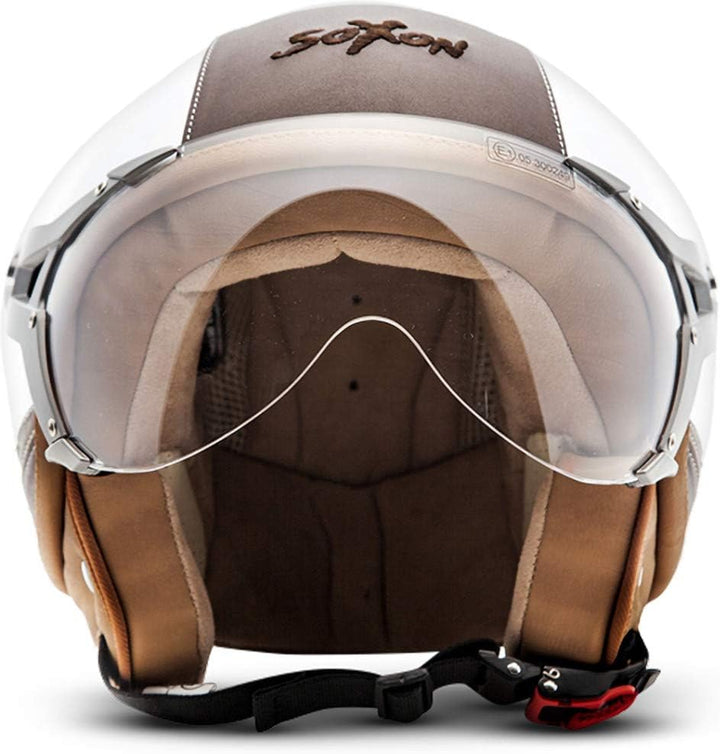 Soxon® SP-325 Urban „White“ · Jet-Helm · Motorrad-Helm Roller-Helm Scooter-Helm Moped Mofa-Helm Chop