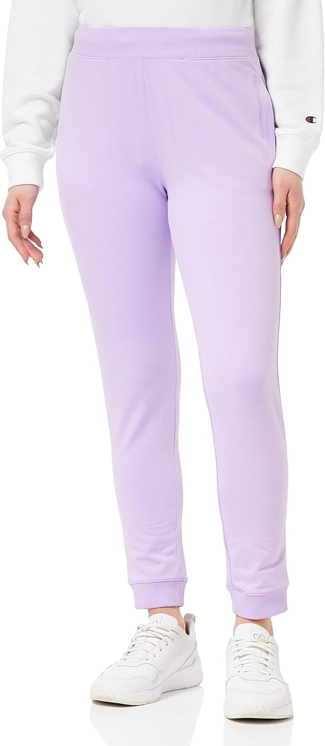 Champion Damen Legacy American Classics Pocket Logo High Waist Rib Cuff Trainingshose, Lavendel