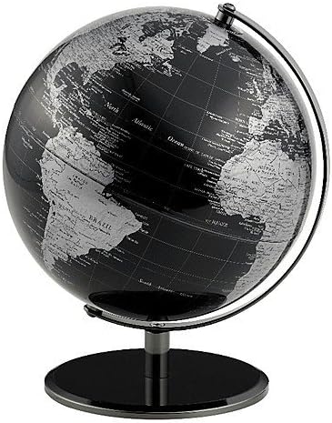 emform Tischglobus Darkchrome Planet, Aluminium & Kunststoff, 250 x 300 mm, Darkchrome