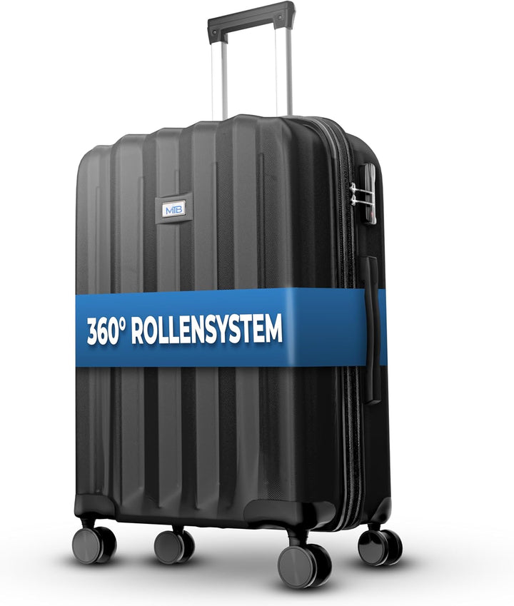 MY TRAVEL BAG Hartschalen-Koffer Trolley ABS Reisekoffer 4 Zwillingsrollen (Handgepäck-Mittel-Gross-