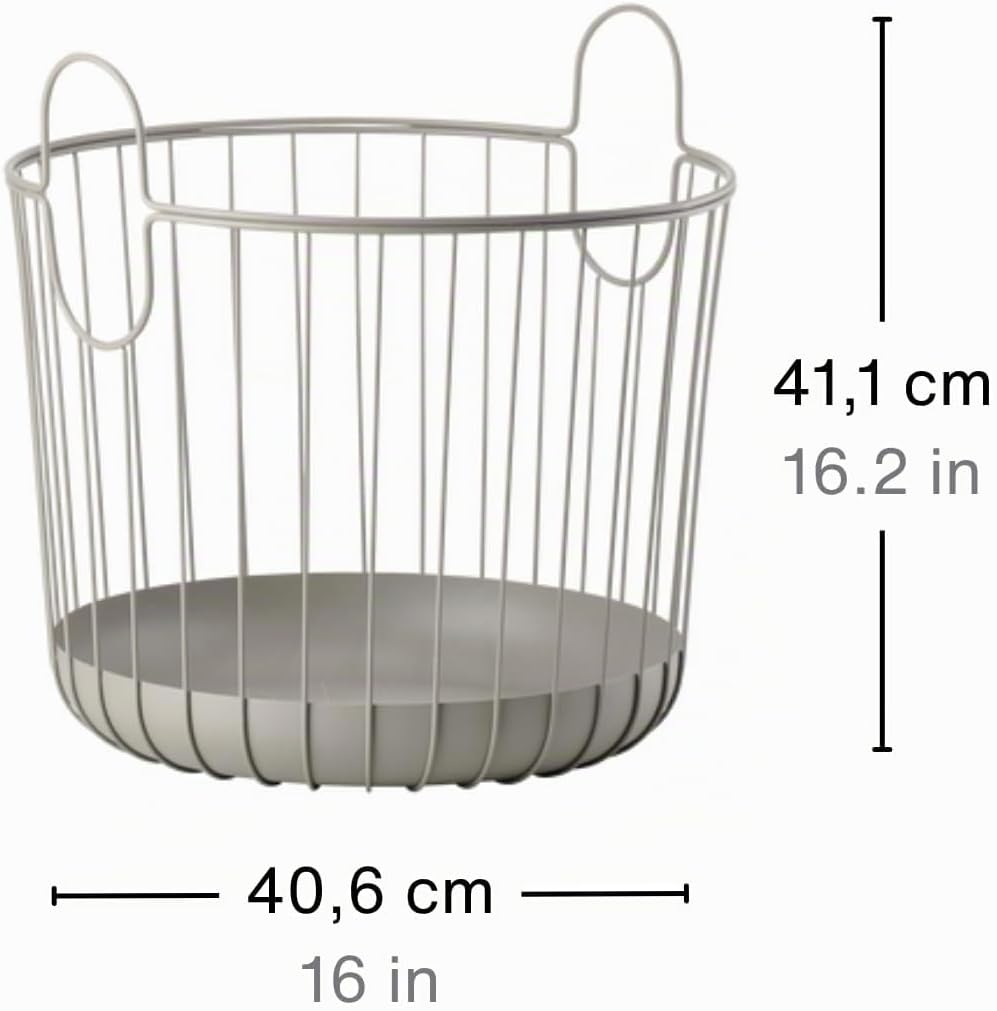 Zone Denmark Inu Korb mit Griffen aus Metall, Aufbewahrungskorb, Handtuchkorb, Gästehandtuchkorb, De