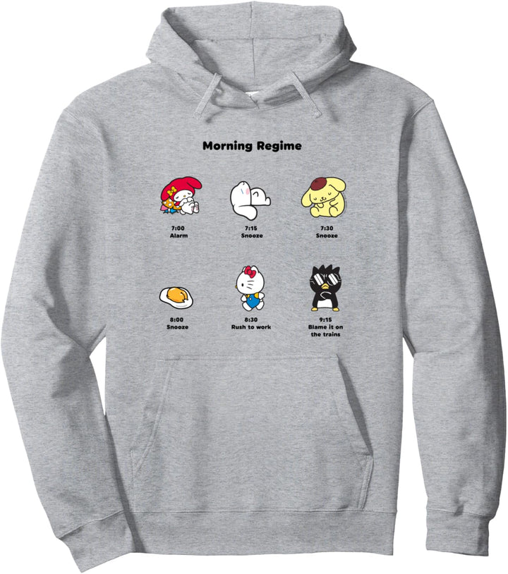 Hallo Kitty Morgen Routine süss Japan Pullover Hoodie