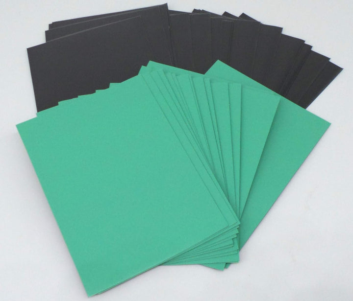 docsmagic.de 5 x 100 Premium Bi-Color Card Sleeves Mat Dark Blue Green Red Orange Mint/Black Standar