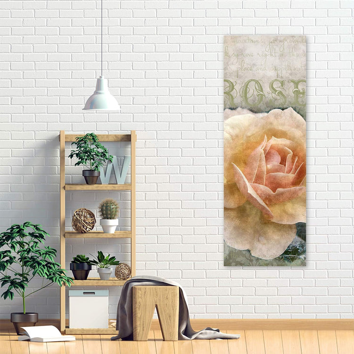 Feeby Wandbilder Rose Blumen XXL 40x100 cm 1Teilig Modern Bilder Bild auf Leinwand Leinwandbilder Wa
