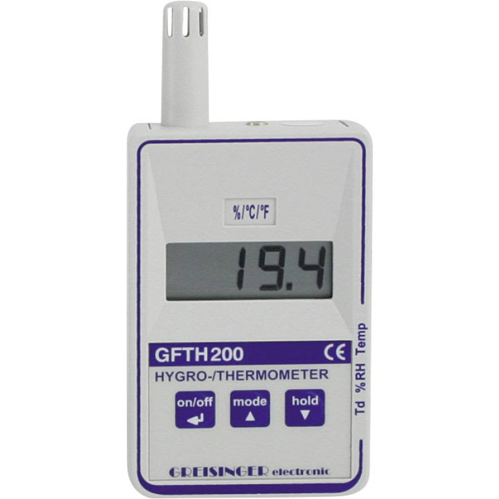 Greisinger GFTH 200 Luftfeuchtemessgeraet (Hygrometer) 0% rF 100% rF Taupunkt-/Schimmelwarnanzeige