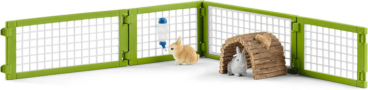 schleich 42420 Kaninchenstall, für Kinder ab 3+ Jahren, FARM WORLD - Spielset Single Standardverpack