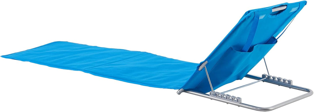 [en.casa] Strandmatte Cellorigo 2er Set Strandliege klappbar Blau Sonnenmatte mit 5-Fach Verstellbar