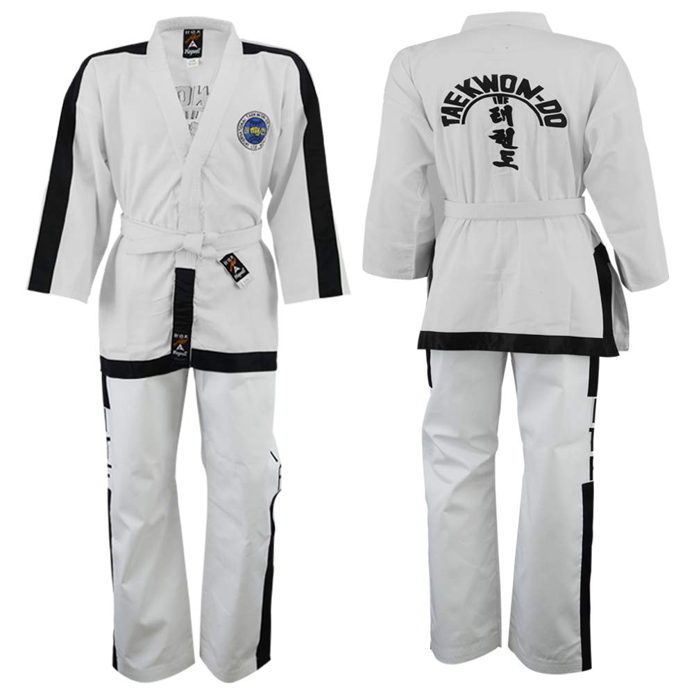 Playwell Martial Arts ITF Taekwondo Masters Anzug (4. Dan & Up) 190 cm Weiss, 190 cm Weiss