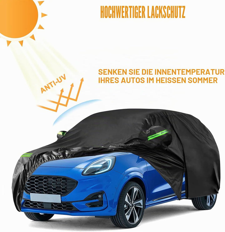 Autoabdeckung Wasserdicht Passend für Ford Puma 2019-2024, Atmungsaktiv Vollgarage Autoplane für Reg