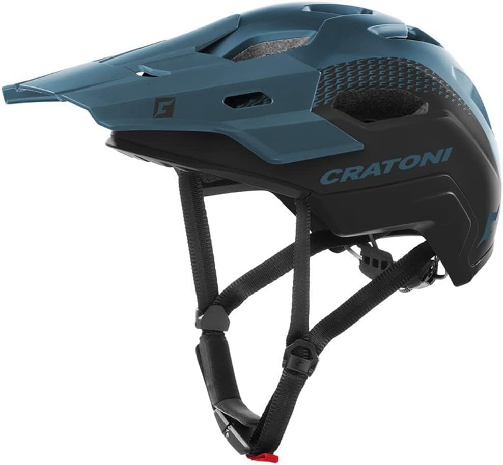 Cratoni Unisex – Erwachsene C-maniac Helmet, Schwarz/Petrol Matt, L