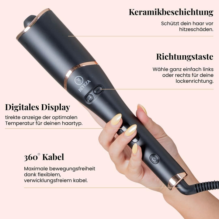 Automatischer Lockenstab 5-in-1, Keramisch Ionisch, 2 Lockenrichtungen, 6 Temperaturstufen, Alle Haa