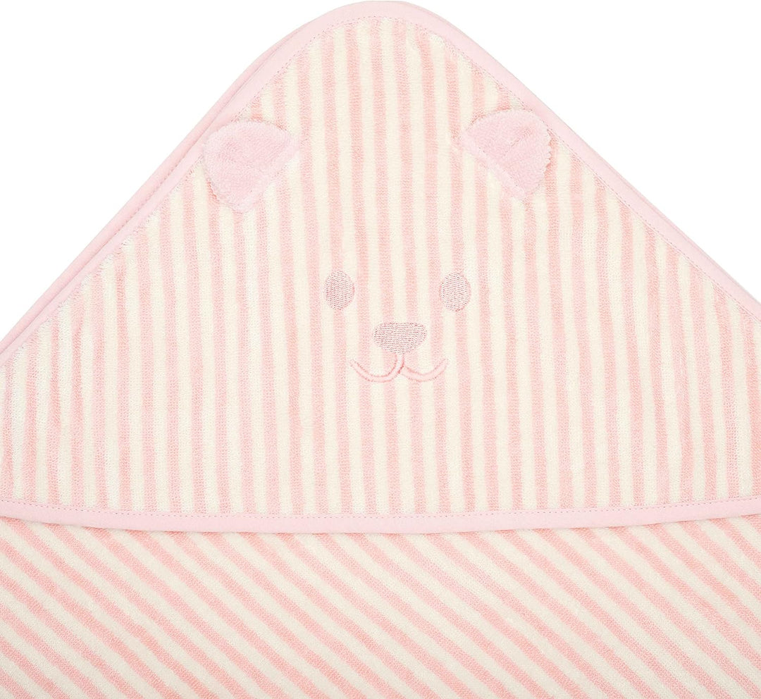 Steiff Baby Unisex Badetuch, Weiches Handtuch mit Kapuze aus Baumwolle, 100 x 100 cm One Size Silver