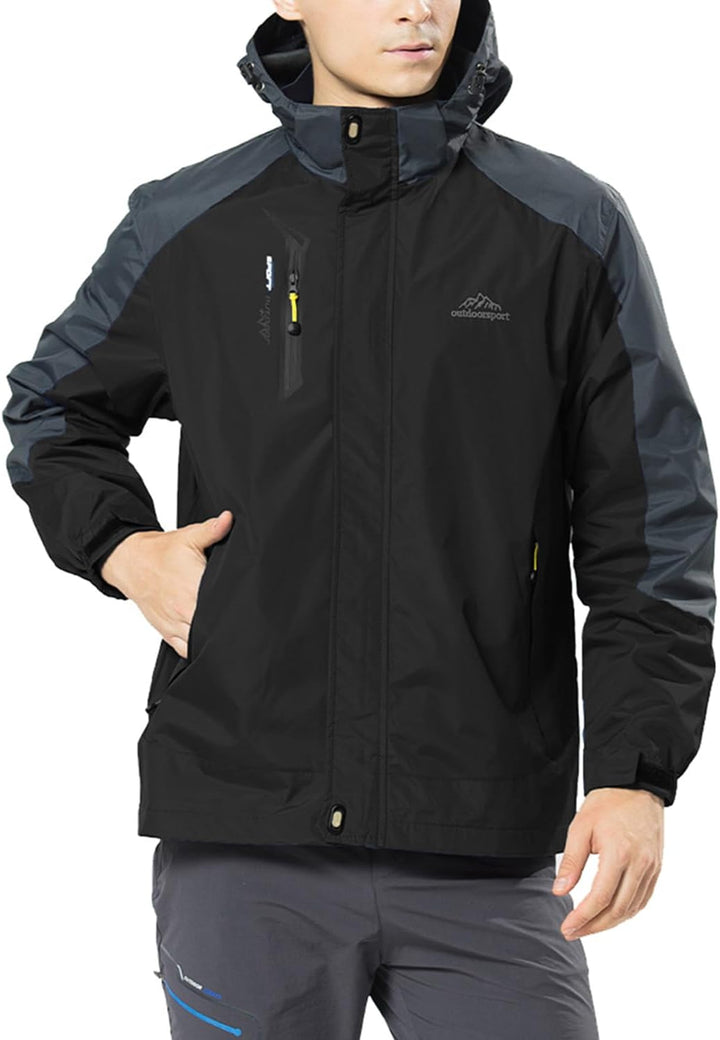 YSENTO Herren Regenjacke wasserdichte Outdoor Atmungsaktive Wandern Funktionelle Softshell Winddicht
