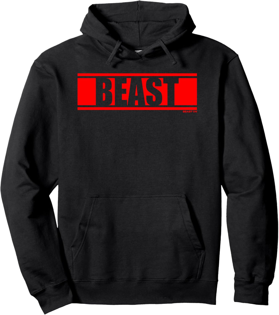 Beast Rot Gym Fitness Workout Gym rotes Druck Motiv rotes Pullover Hoodie