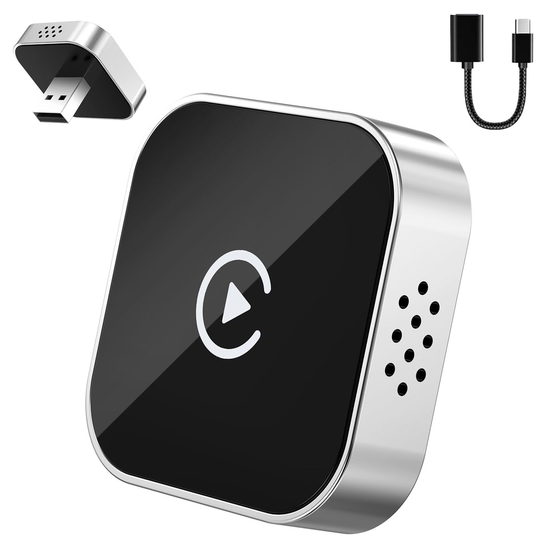 Carplay Wireless Adapter, 2-In-1 Mini Apple Wireless Carplay Adapter, USB-C/A 2026 Car Play Adapter