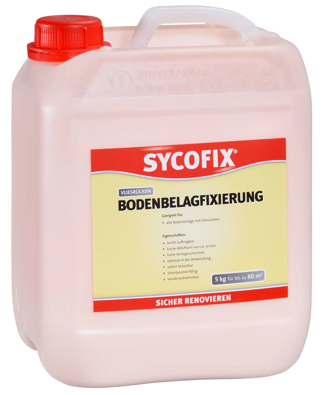 SYCOFIX Vliesrücken Bodenbelagsfixierung 2 kg, optimale Anfags- und Endhaftung, shampoonierfähig, ge